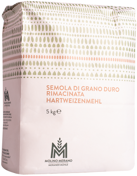 Semola di grano duro rimacinata - 5kg - Meraner Mühle